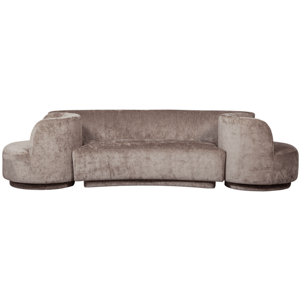 COMBI-POPULAR: BANKJE + Fauteuil TAUPE
