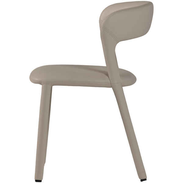 NOBLE EETKAMERSTOEL LEERLOOK BEIGE