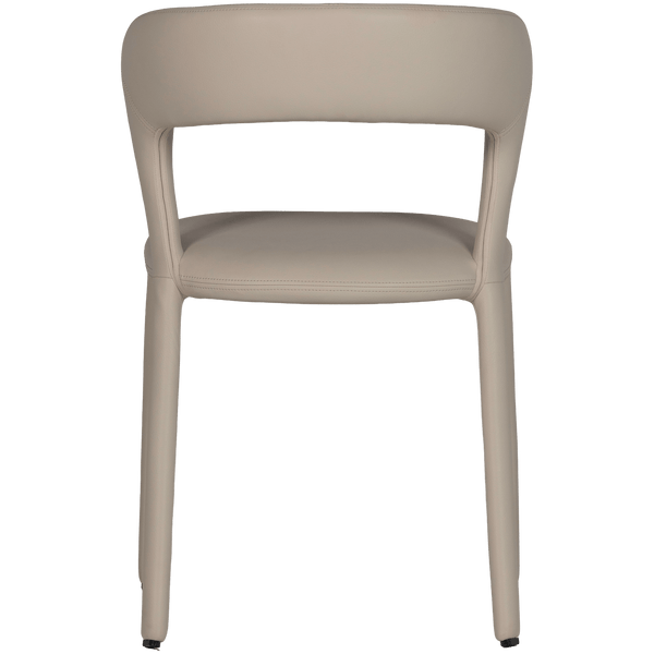 NOBLE EETKAMERSTOEL LEERLOOK BEIGE