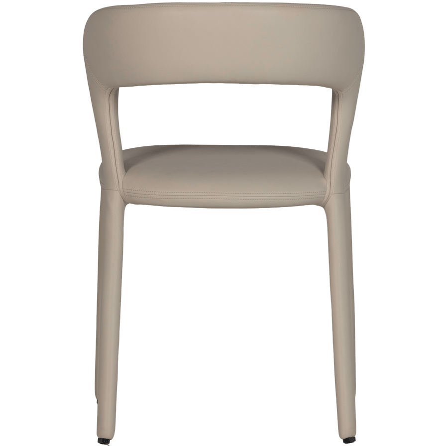 NOBLE EETKAMERSTOEL LEERLOOK BEIGE