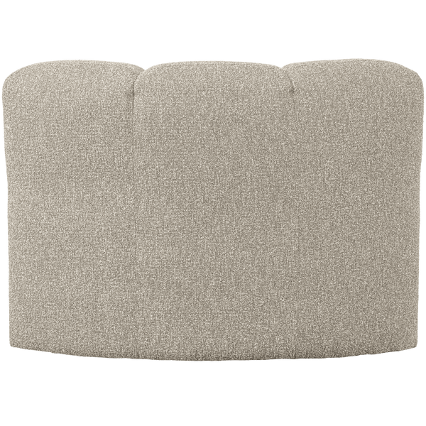 MOJO EETBANK HOEK MET RUGLEUNING BOUCLE BEIGE MELANGE