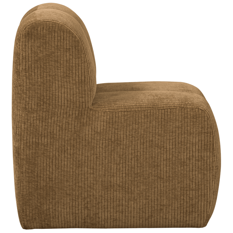 MOJO EETBANK 84 CM MET RUGLEUNING RIBSTOF HONINGGEEL