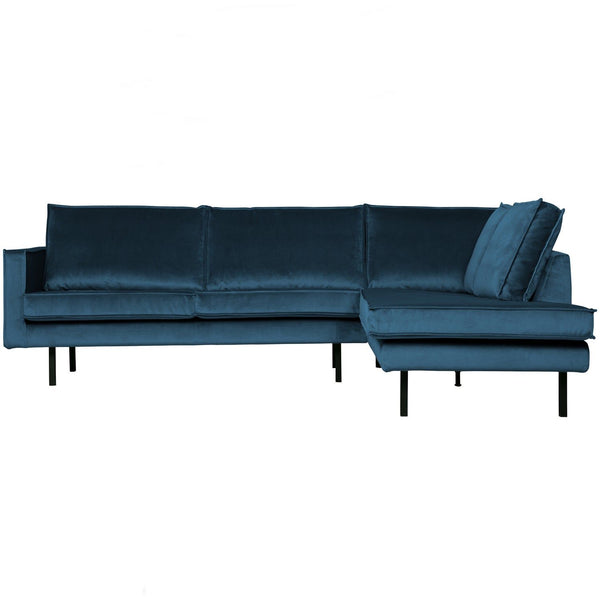 RODEO HOEKBANK RECHTS VELVET BLAUW