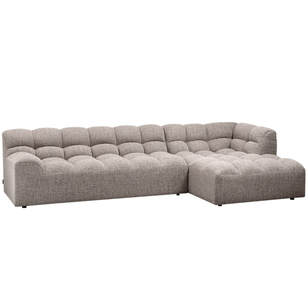 ALLURE CHAISE LONGUE RECHTS GEWEVEN STOF KLEI MELANGE