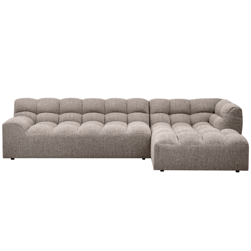 ALLURE CHAISE LONGUE RECHTS GEWEVEN STOF KLEI MELANGE