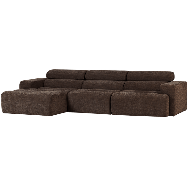 NOVI CHAISE LONGUE BANK LINKS DONKERBRUIN MELANGE