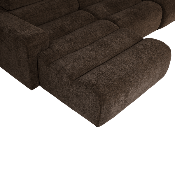 NOVI CHAISE LONGUE BANK LINKS DONKERBRUIN MELANGE