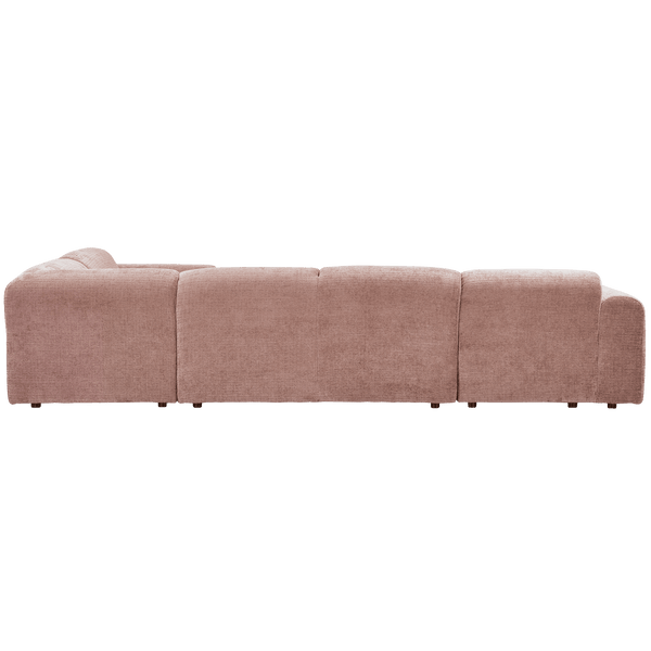 CLOUD HOEKBANK RECHTS GEWEVEN CHENILLE TAUPE/ROZE