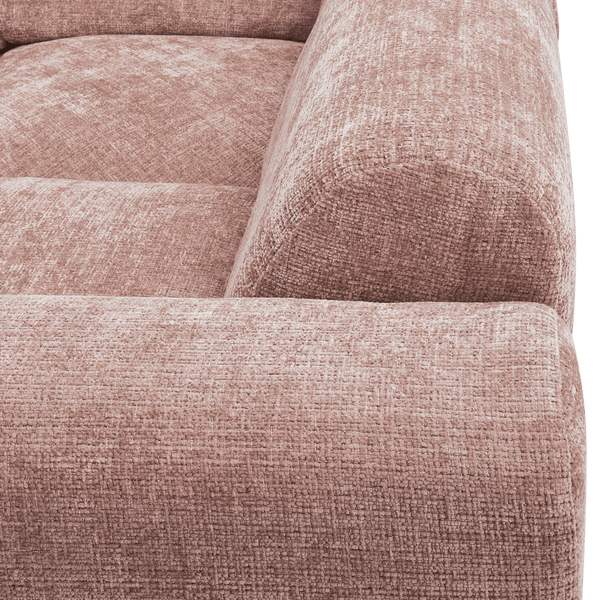 CLOUD HOEKBANK RECHTS GEWEVEN CHENILLE TAUPE/ROZE
