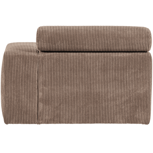 NOVI CHAISE LONGUE ELEMENT ARM RECHTS RIBSTOF TAUPE