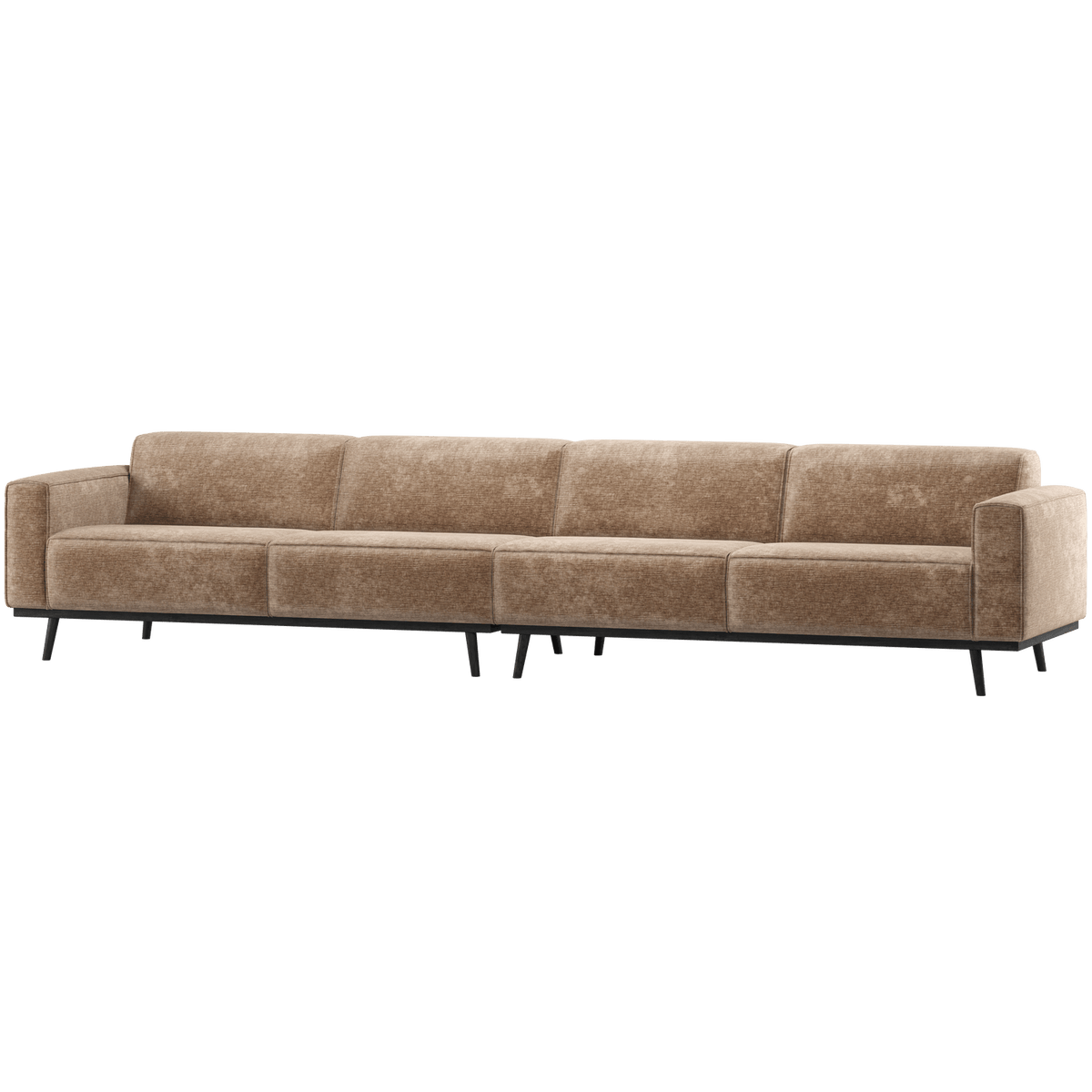 STATEMENT XL 4-ZITS BANK 372 CM CHENILLE VELVET TAUPE