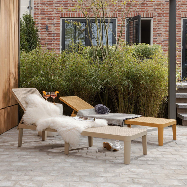 JINTE TUIN LIGBED KUNSTSTOF GEEL