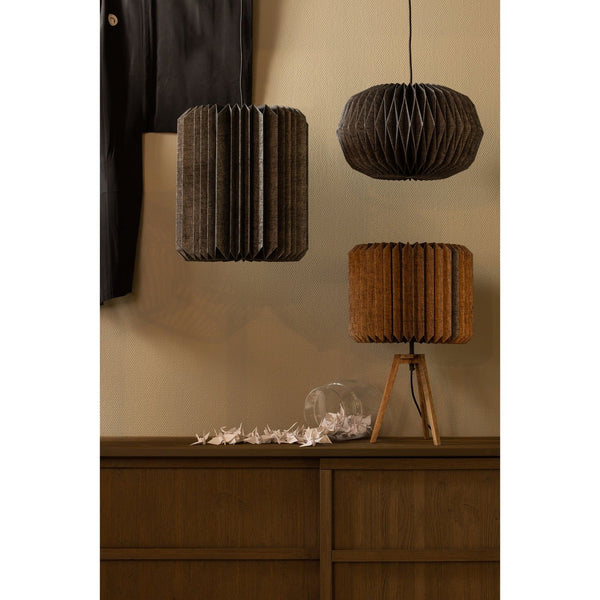 GLOBE HANGLAMP PAPIER NATUREL/ZWART