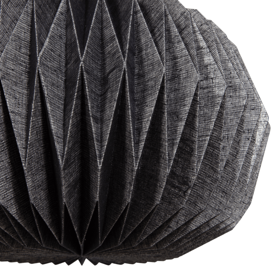 GLOBE HANGLAMP PAPIER NATUREL/ZWART