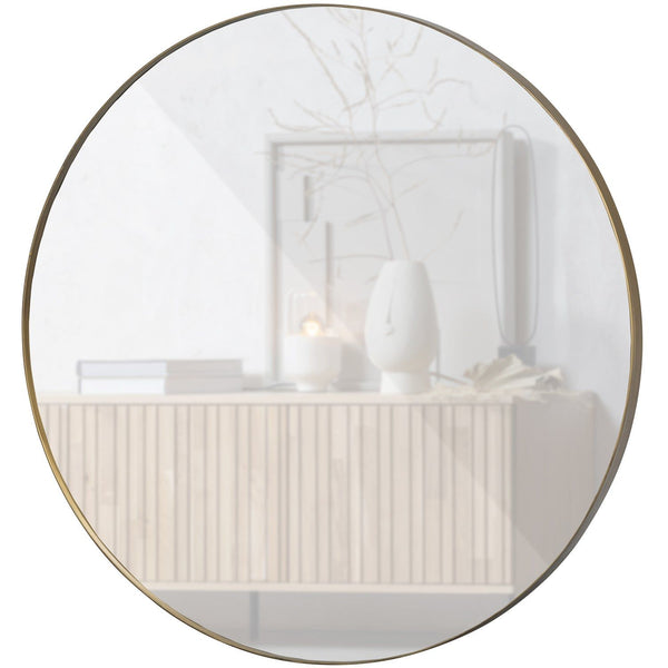 DOUTZEN SPIEGEL METAAL GOUD O115 CM