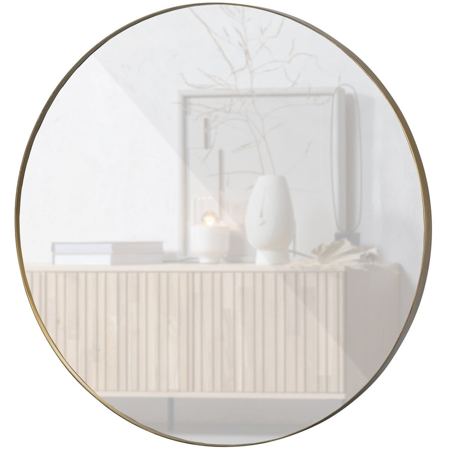 DOUTZEN SPIEGEL METAAL GOUD O115 CM