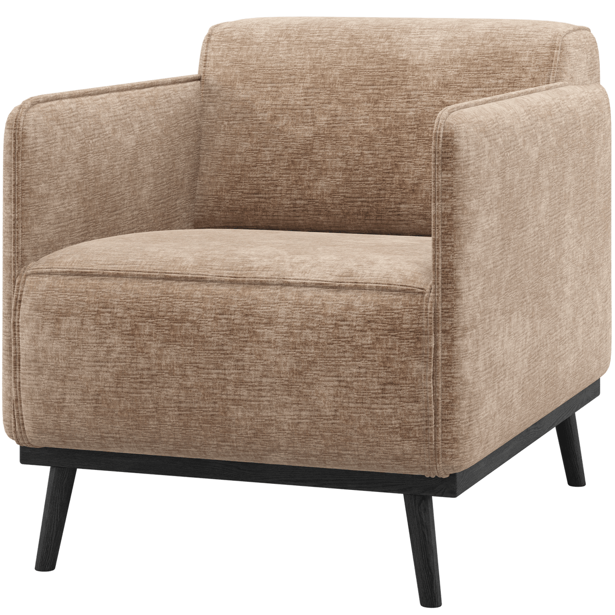 STATEMENT FAUTEUIL MET ARM CHENILLE VELVET TAUPE