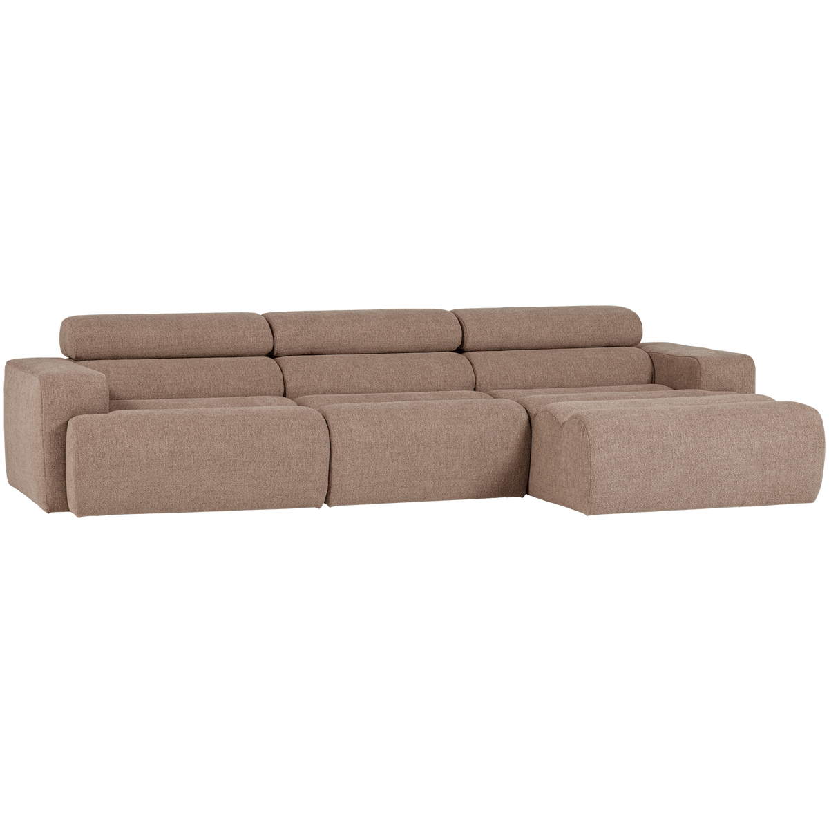NOVI CHAISE LONGUE BANK RECHTS BOUCLE TAUPE