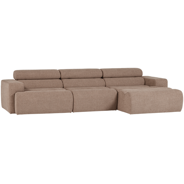 NOVI CHAISE LONGUE BANK RECHTS BOUCLE TAUPE