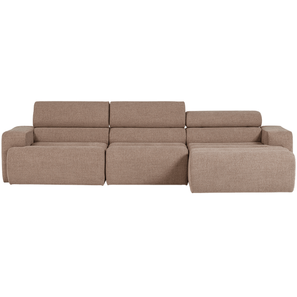 NOVI CHAISE LONGUE BANK RECHTS BOUCLE TAUPE