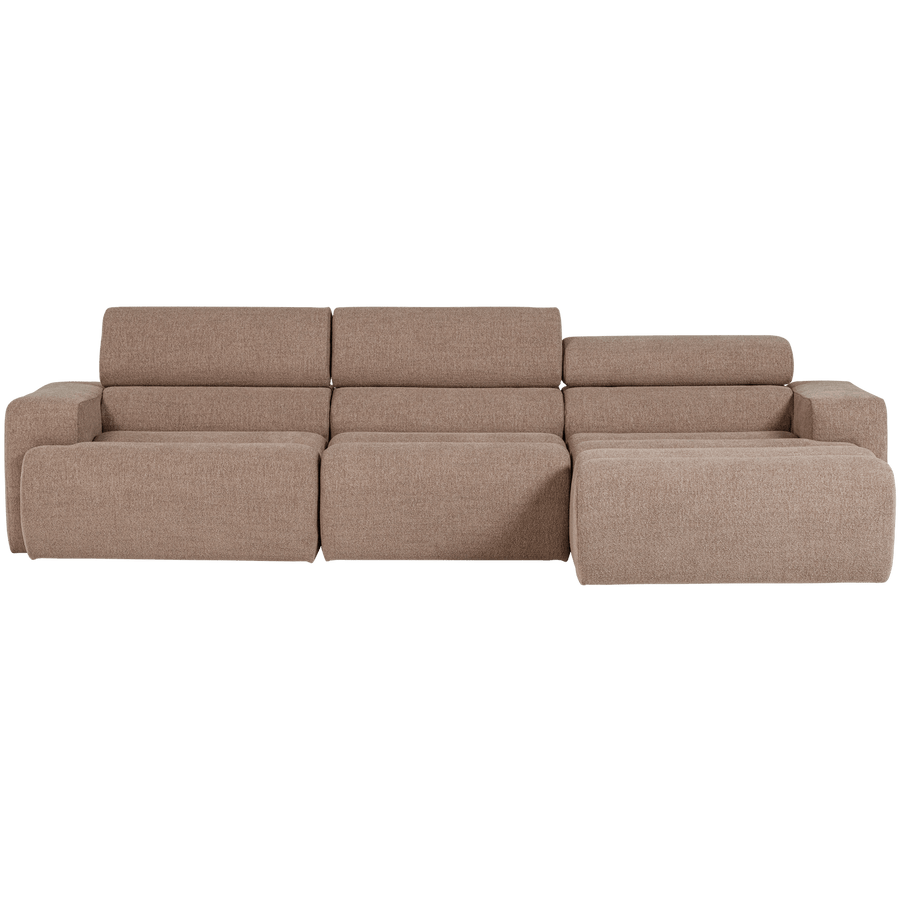 NOVI CHAISE LONGUE BANK RECHTS BOUCLE TAUPE