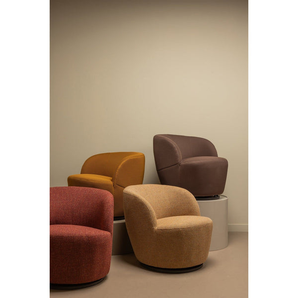 SERRA DRAAIFAUTEUIL GEWEVEN STOF CURRY MELANGE