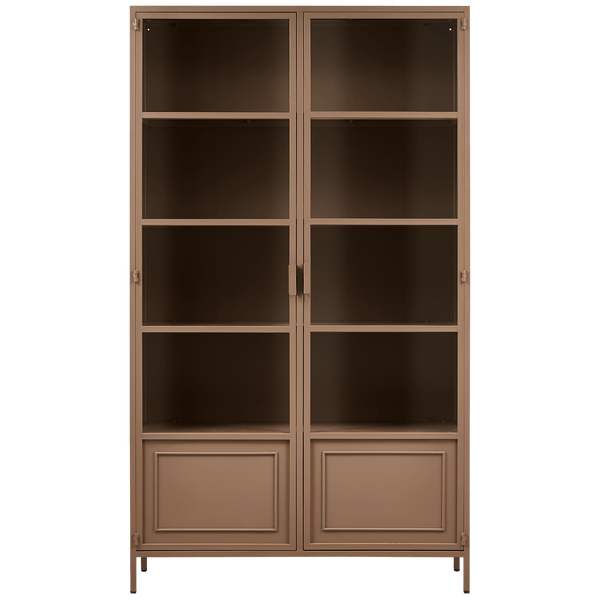 RONJA VITRINEKAST XL METAAL MILITARY BROWN