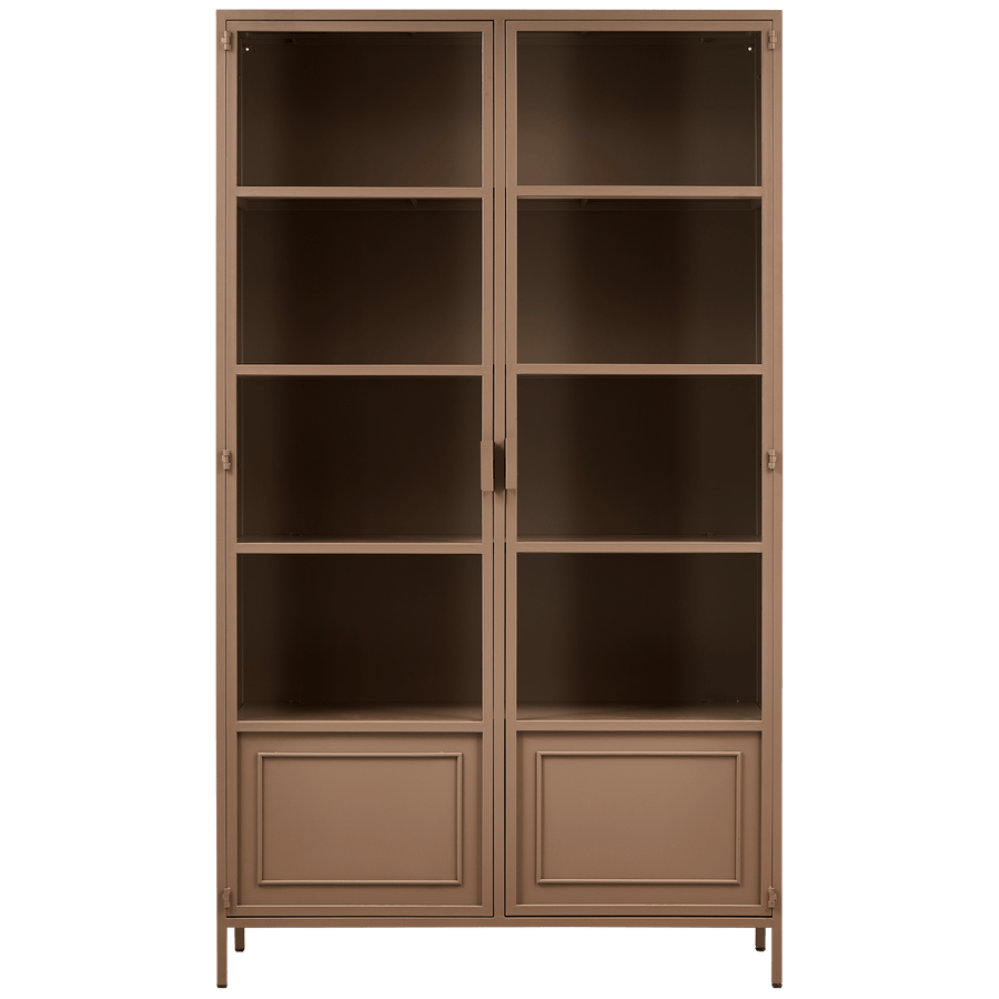 RONJA VITRINEKAST XL METAAL MILITARY BROWN