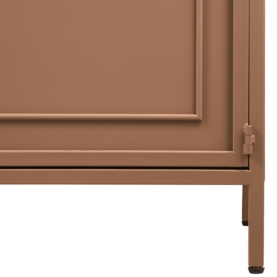 RONJA VITRINEKAST XL METAAL MILITARY BROWN