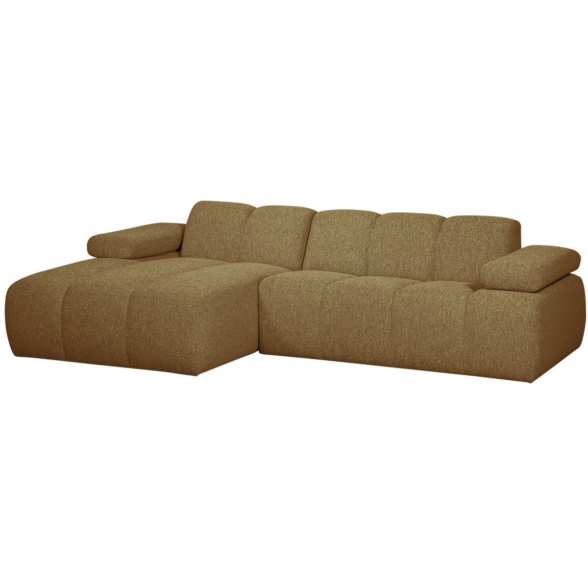 MOJO CHAISE LONGUE BANK LINKS BOUCLE GEEL/BRUIN MELANGE
