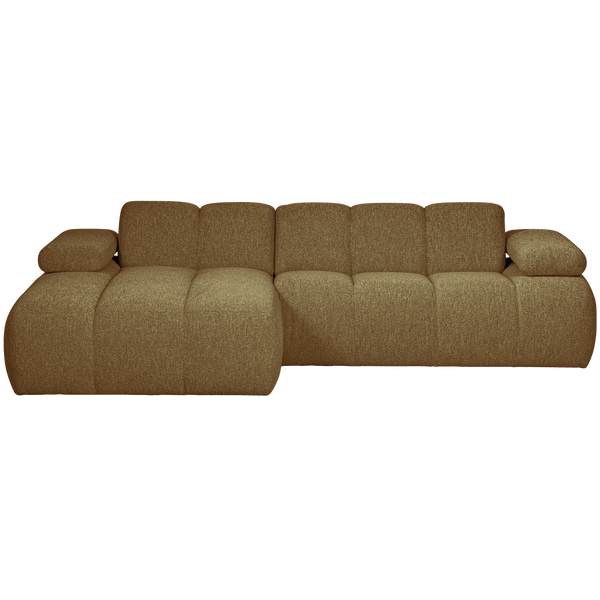 MOJO CHAISE LONGUE BANK LINKS BOUCLE GEEL/BRUIN MELANGE