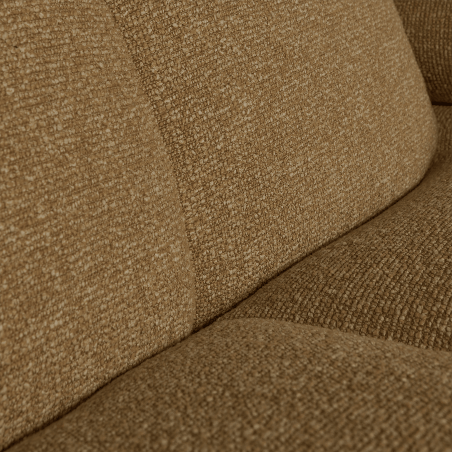 MOJO CHAISE LONGUE BANK LINKS BOUCLE GEEL/BRUIN MELANGE