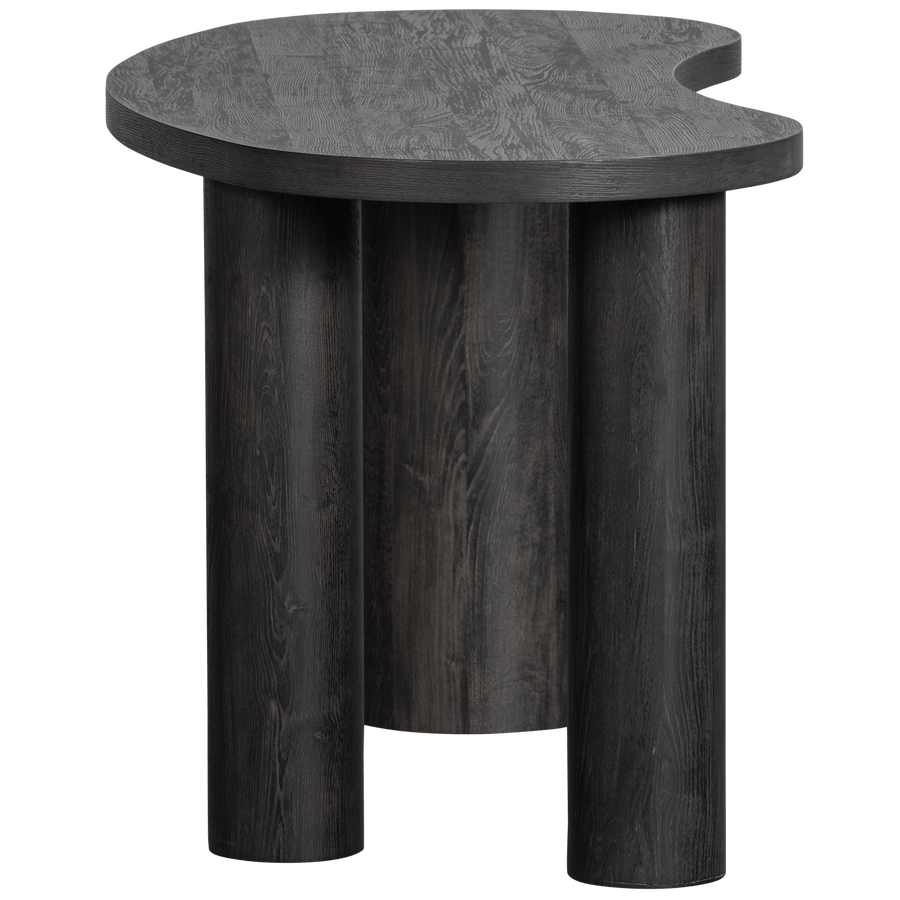 MAAN ORGANISCH SIDETABLE/BUREAU MDF DONKERBRUIN