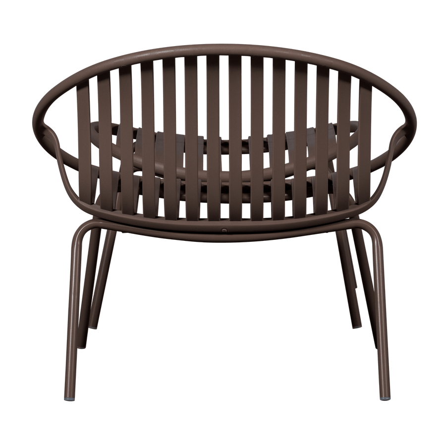 BRUCE TUIN LOUNGESTOEL + HOCKER PP/METAAL PAARS/BRUIN