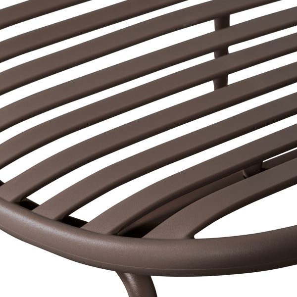 BRUCE TUIN LOUNGESTOEL + HOCKER PP/METAAL PAARS/BRUIN