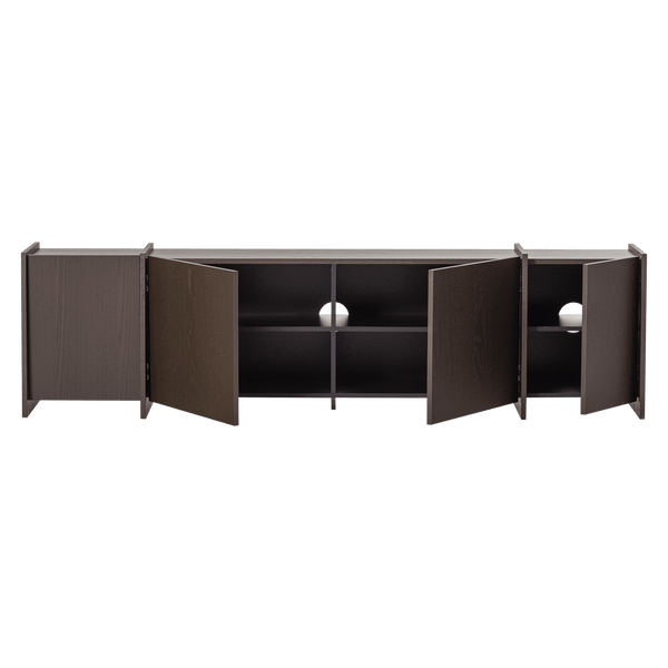 BROCK TV MEUBEL 200 CM ESSEN FINEER MIDDENBRUIN [fsc]