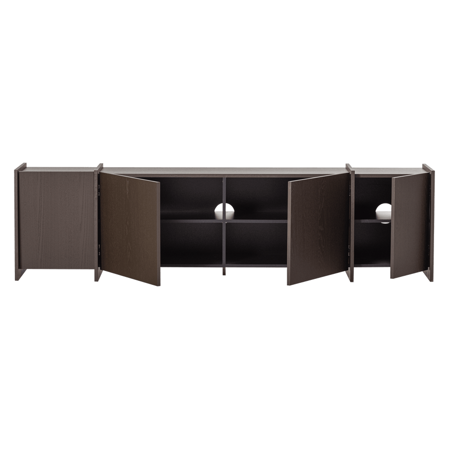 BROCK TV MEUBEL 200 CM ESSEN FINEER MIDDENBRUIN [fsc]