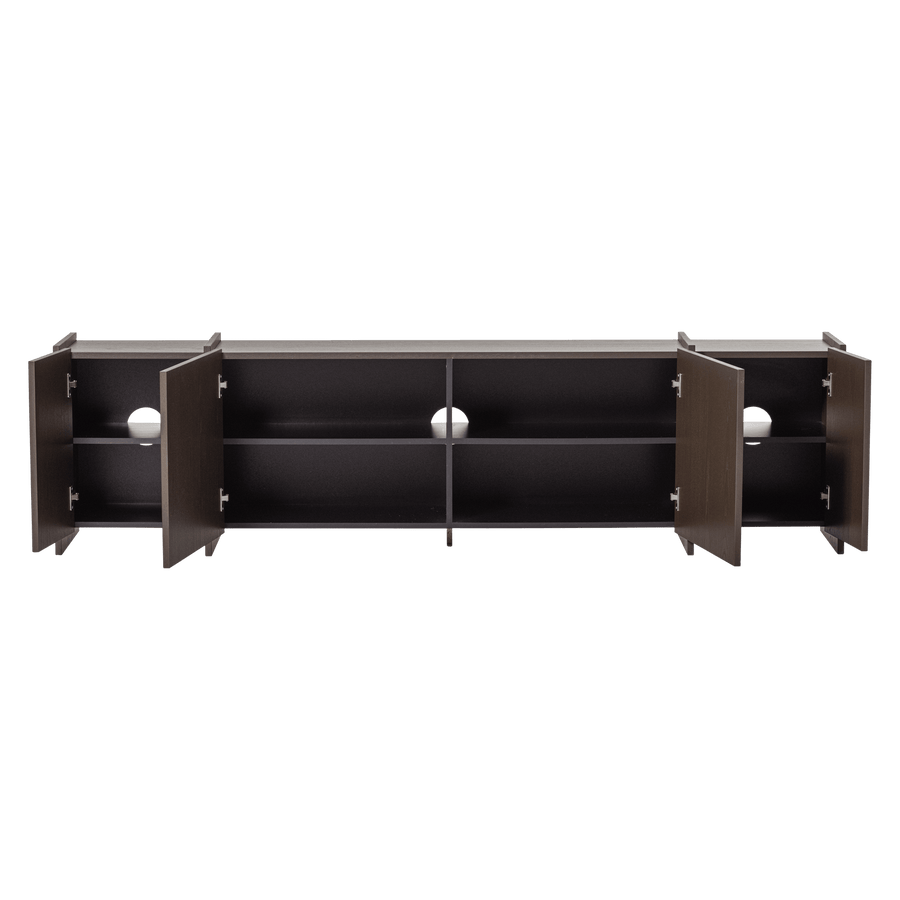 BROCK TV MEUBEL 200 CM ESSEN FINEER MIDDENBRUIN [fsc]