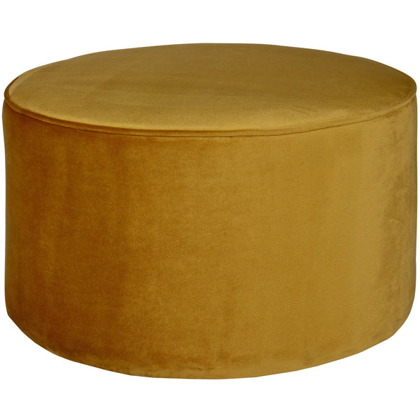 SARA POEF LAAG 36xO60 CM VELVET OKERGEEL