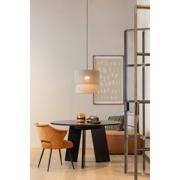 RHONDA EETTAFEL O129 CM EIKEN BLACKNIGHT [fsc]
