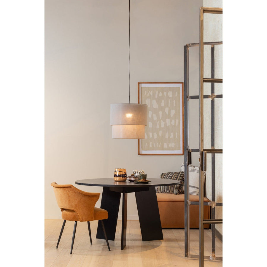 RHONDA EETTAFEL O129 CM EIKEN BLACKNIGHT [fsc]