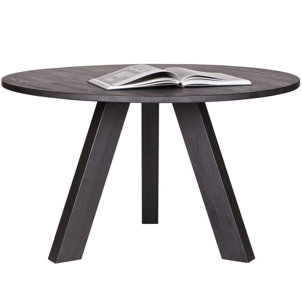 RHONDA EETTAFEL O129 CM EIKEN BLACKNIGHT [fsc]
