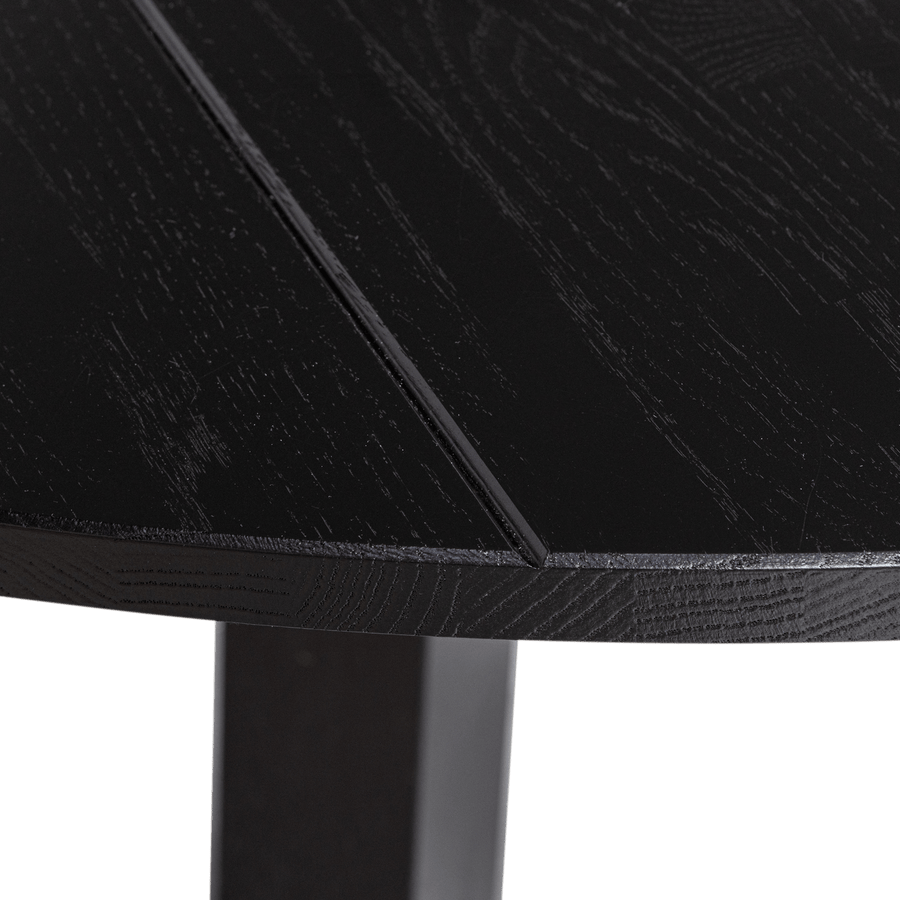 RHONDA EETTAFEL O129 CM EIKEN BLACKNIGHT [fsc]