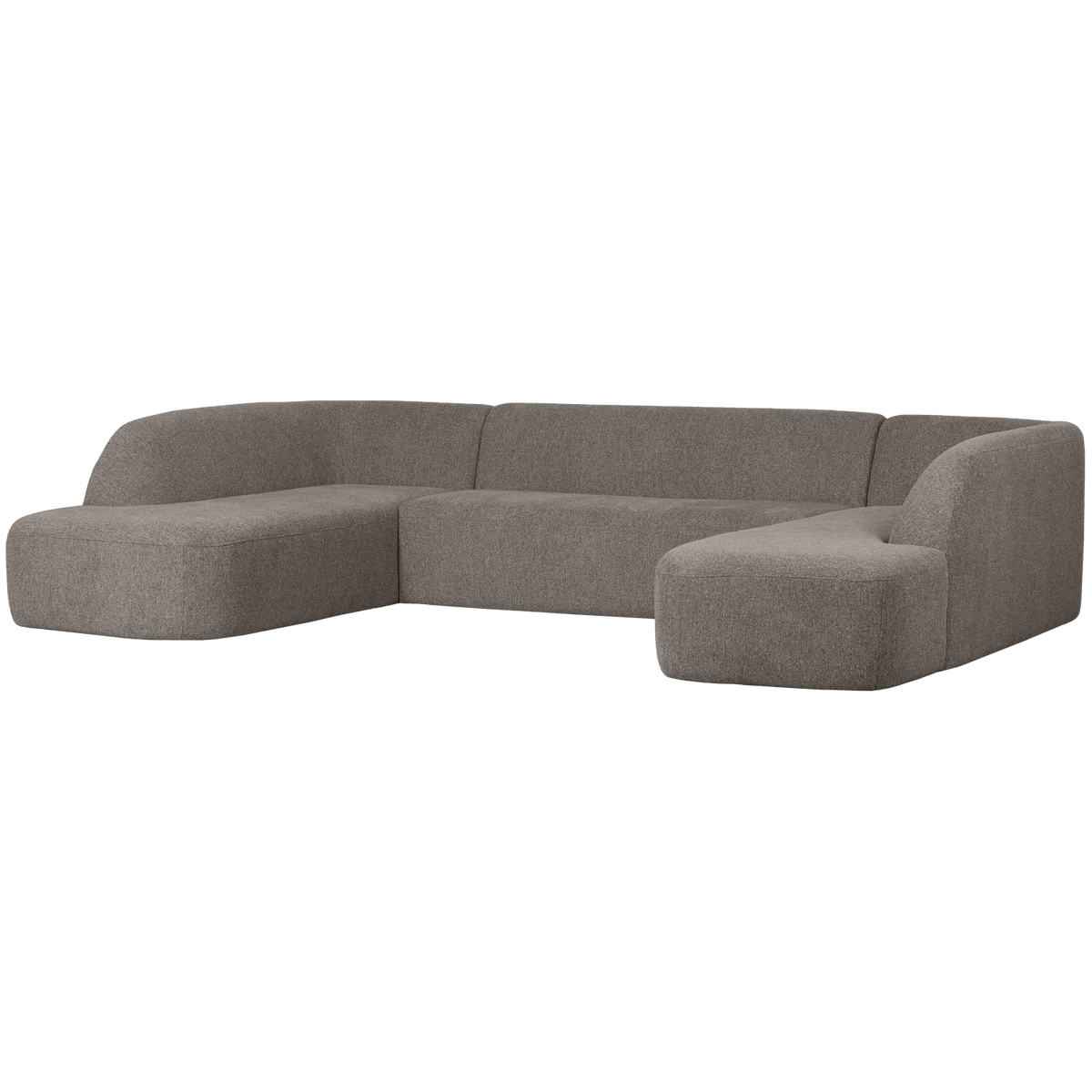SLOPING U-VORM BANK GRIJS MELANGE