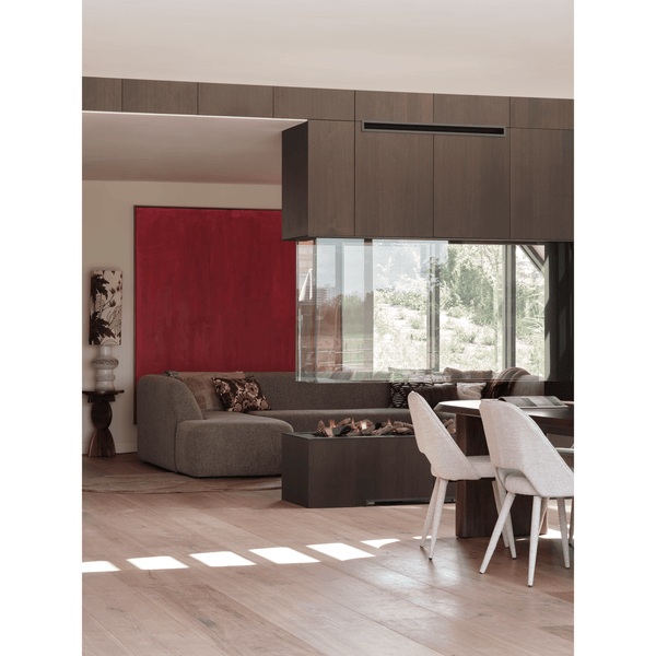 SLOPING U-VORM BANK GRIJS MELANGE