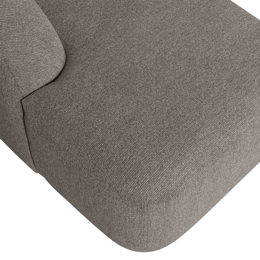 SLOPING U-VORM BANK GRIJS MELANGE