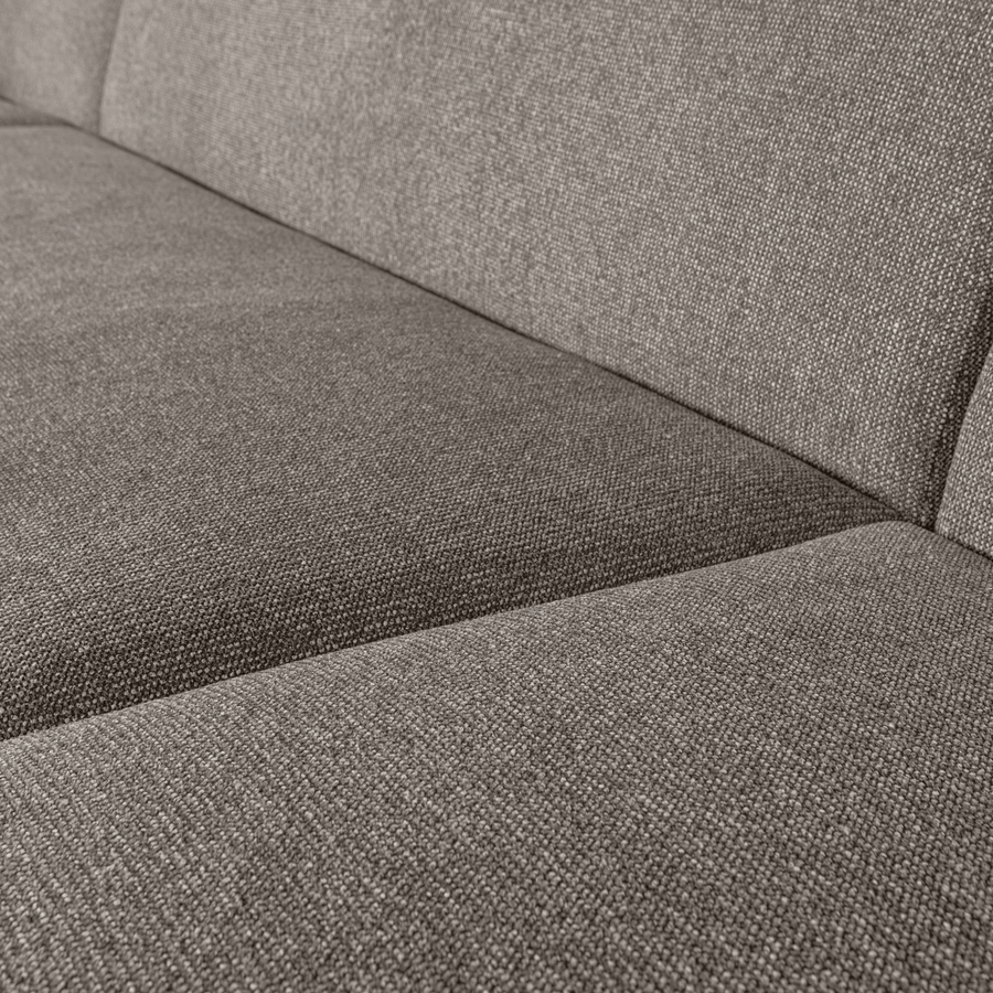 SLOPING U-VORM BANK GRIJS MELANGE