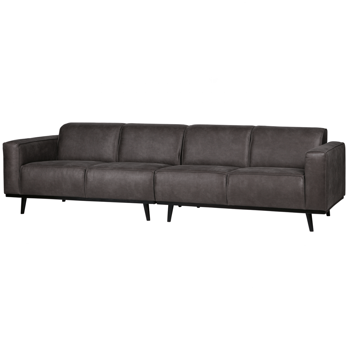 STATEMENT 4-ZITS BANK 280 CM ECOLEER DONKERGRIJS