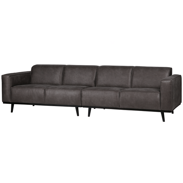 STATEMENT 4-ZITS BANK 280 CM ECOLEER DONKERGRIJS