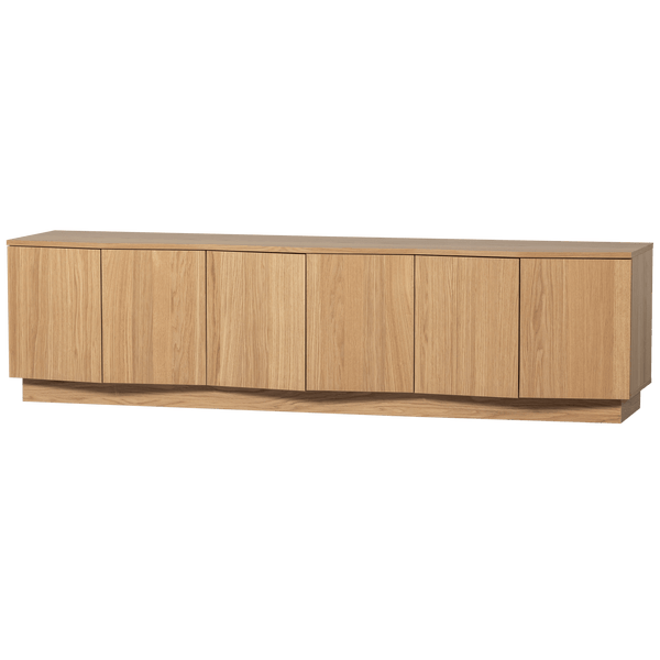 ZUMA TV MEUBEL 200 CM EIKEN FINEER TRANSPARANT [fsc]